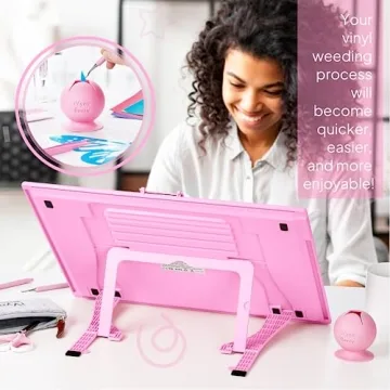 iVyne Berry Suctioned Vinyl Weeding Scrap Collector in Pink