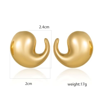 Chic Gold Chunky Earrings Perfect for Any Occasion