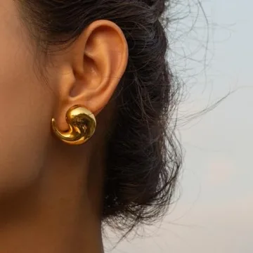 Chic Gold Chunky Earrings Perfect for Any Occasion