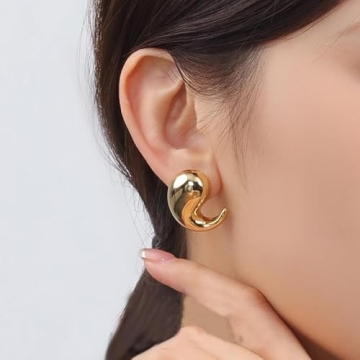 Chic Gold Chunky Earrings Perfect for Any Occasion