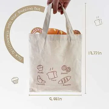 PairPear Wooden Bakery Toy Food Playset for Kids