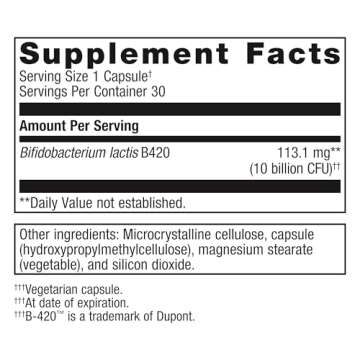 Metagenics UltraFlora Control, Daily Probiotic Supplement to Help Support Healthy Body Weight Regula...