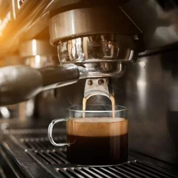 Dorsaer Glass Cups -6oz Small Crystal Clear Glass Coffee Cup for Latte,Cappuccino,Hot Chocolate,Tea and Juice (Set of 2)