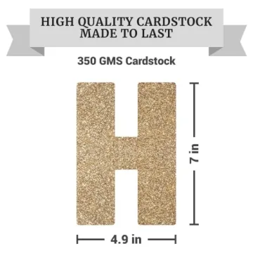 Gold Glitter Happy New Year Banner - Pre-Strung Delight