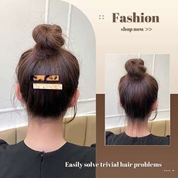 Fastat 12PCS Acrylic Resin Alligator Hair Barettes For Women Thick Thin Hair Fashion Pretty Decorative Small Hair Clips