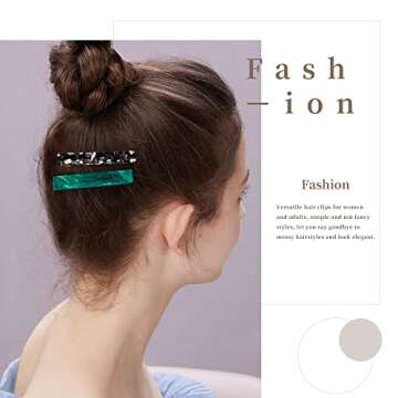 Fastat 12PCS Acrylic Resin Alligator Hair Barettes For Women Thick Thin Hair Fashion Pretty Decorative Small Hair Clips