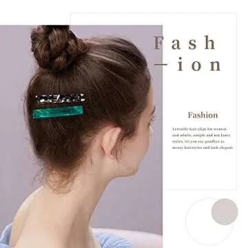 Fastat 12PCS Acrylic Resin Alligator Hair Barettes For Women Thick Thin Hair Fashion Pretty Decorative Small Hair Clips