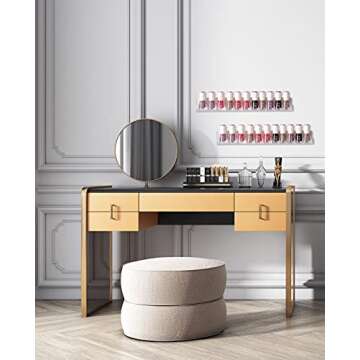 IEEK 6 PCS Acrylic Invisible Floating Bookshelf for Kids Room,15 inch Modern Picture Ledge Display Toy Storage Wall Shelf Vinyl Record Shelf U Shelves Storage Rack