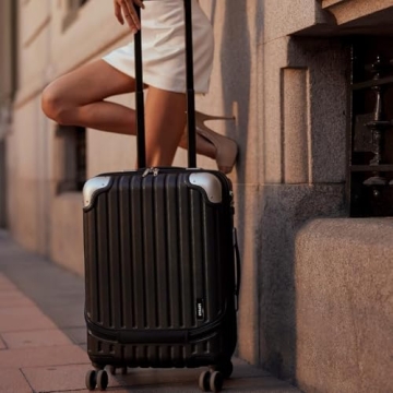 LEVEL8 Grace 20 Inch Carry On Luggage with Spinner Wheels