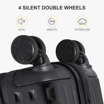 LEVEL8 Grace 20 Inch Carry On Luggage with Spinner Wheels