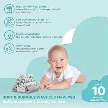 Spasilk Washcloth Set for Newborns - Soft & Practical Gift