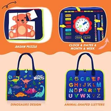 Engaging Hooku Montessori Busy Board for Toddlers Ages 1-3