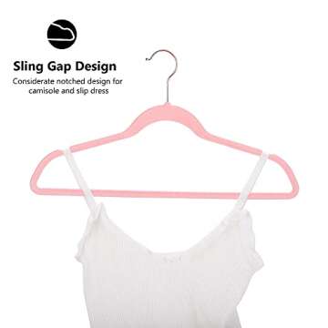 Cozymood Pink Velvet Hangers - Premium Non-Slip Design