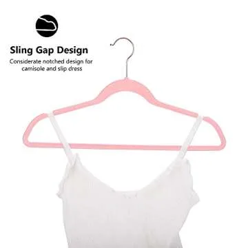 Cozymood Pink Velvet Hangers - Premium Non-Slip Design