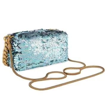 Montana West Sequin Bag for Women Bling Sparkly Purse Evening Party Bag Clutch Handbag Crossbody Purse for Women MWC-263TQ