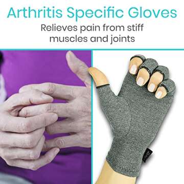 Vive Arthritis Gloves - Compression Support for Pain Relief