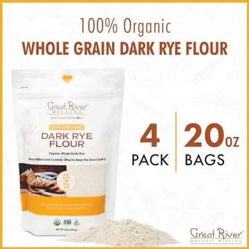 Great River Milling Organic Dark Rye Flour | Stone Ground, Unbleached, Non-GMO, Kosher | High Fiber ...