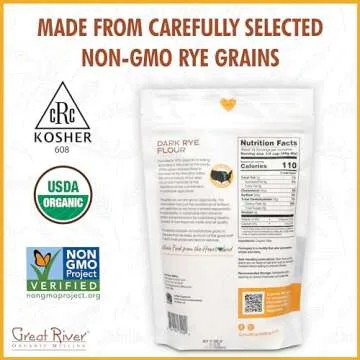 Organic Dark Rye Flour for Healthy Baking Goods