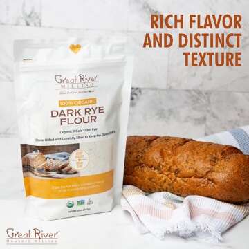 Organic Dark Rye Flour for Healthy Baking Goods