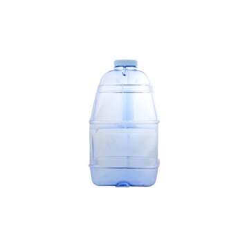 H8O 1 Gallon Square BPA Free Water Bottle with 48mm Cap (Natural Blue)