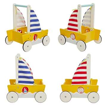 Labebe Wooden Baby Push Walker - Safe Toddler 2-in-1 Toy