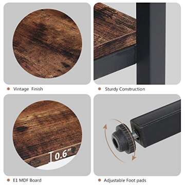 Tribesigns Free-standing Closet Organizer with Hooks, Heavy Duty Clothes Shelf Garment Rack with Shelves and Hanging Rod, Metal Clothing Storage for Bedroom, Capacity 450lb