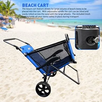 Versatile Beach Cart Chair – Easy 2-in-1 Design for All Outdoor Fun