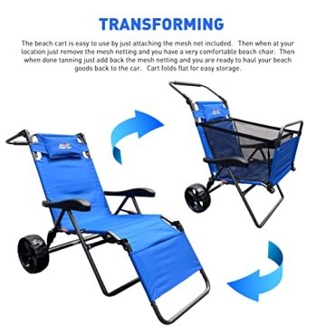 Versatile Beach Cart Chair – Easy 2-in-1 Design for All Outdoor Fun