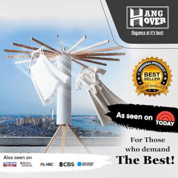 Collapsible Tripod Drying Rack – Foldable Laundry Stand, Indoor & Outdoor Holder for Clothing - Sp...