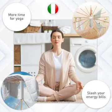 Collapsible Tripod Drying Rack – Foldable Laundry Stand, Indoor & Outdoor Holder for Clothing - Space Saving Hanger with 16 Poles and 315 inches Capacity, Octopus Style Clothes Pasta Bamboo Rack