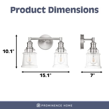 Prominence Home Eaton Ridge Brushed Nickel Vanity Light