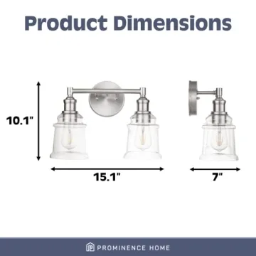 Prominence Home Eaton Ridge Brushed Nickel Vanity Light