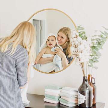 Natemia Organic Baby Washcloths - 10"x10" Baby Washcloths for Newborn, Pack of 6 Soft Organic Cotton Baby Towels, Baby Girl Washcloths, Wash Cloths for Babies, Organic Cotton Washcloths