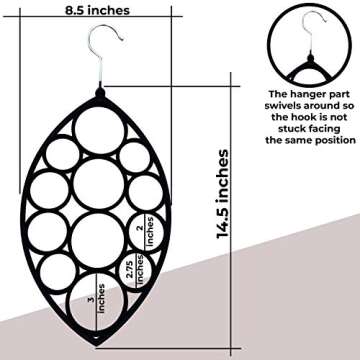 Petenina Scarf Hanger Organizer - Scarf Organizer for Closet - Scarf Hangers for Closet – Hijab Ha...