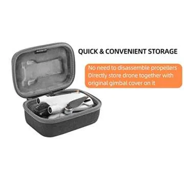 Carrying Case for DJI Mini 3 Pro, Compact Storage Bag Portable Carrying Case Compatible with DJI Mini 3 Pro Drone
