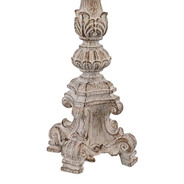 Elegant Vintage White Washed Table Lamps Set for Home