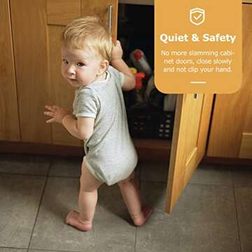 Furniware 30 Pieces 1-1/4 inch Overlay Soft Close Hinges for Kitchen Cabinet Hinges Satin Nickel Hid...