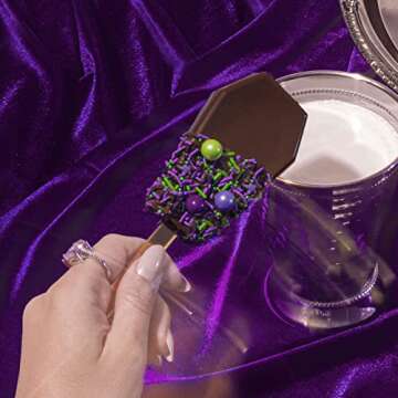 Fancy Sprinkles Nevermore Sprinkles, For Creepy Cupcakes and Dessert Decorating, Purple, Black, & Green Sprinkles with Chocolate Sixlets (0.5c)