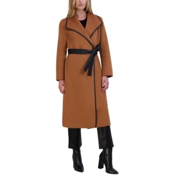 Stylish TAHARI Wool-Blend Coat for Modern Women