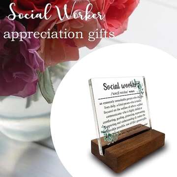 Social Worker Gifts for Women, Thank You Gift for Social Worker, Social Worker Definition, School Social Worker Gifts, Social Worker Appreciation Gifts Decorative Signs & PlaquesZDS3