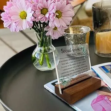 Social Worker Gifts for Women, Thank You Gift for Social Worker, Social Worker Definition, School Social Worker Gifts, Social Worker Appreciation Gifts Decorative Signs & PlaquesZDS3