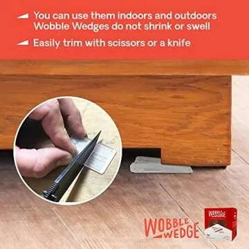 Wobble Wedges Clear Plastic Shims - Perfect for Home Use