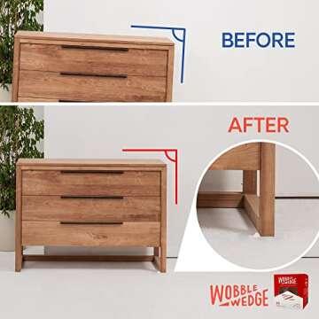 Wobble Wedges Clear Plastic Shims - Perfect for Home Use