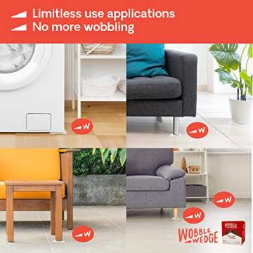 Wobble Wedges Clear Plastic Shims - Perfect for Home Use