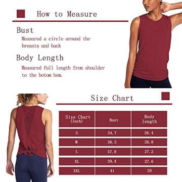 OPIBOO Womens Workout Tank Tops Sleeveless Yoga Tops for Women Athletic Exercise Gym Shirts Running Yoga Shirts Red