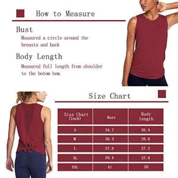 OPIBOO Womens Workout Tank Tops Sleeveless Yoga Tops for Women Athletic Exercise Gym Shirts Running Yoga Shirts Red