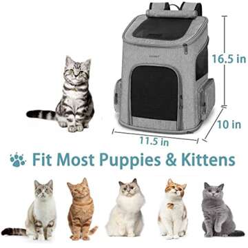 Ytonet Dog Backpack Carrier, Pet Carrier Bag with Mesh for Small Dogs Cats Puppies, Comfort Cat Back...