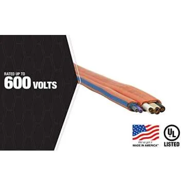 Southwire 63948421 25' 10/3 with ground Romex brand SIMpull residential indoor electrical wire type NM-B; Orange