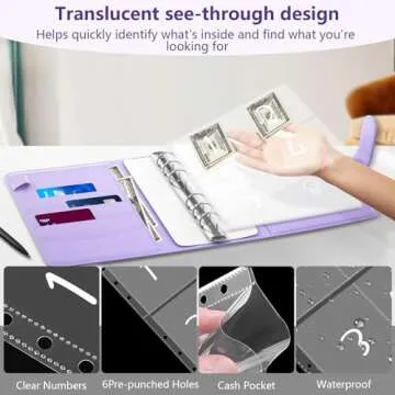 100 Envelopes Money Saving Challenge, Planner 2025-2026, Budget Binder Savings Challenge Book, Savings Challenges Budget Book Binder,Budget Planner Book for Saving Money (Violet)