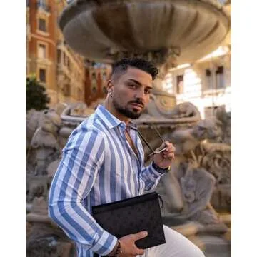 Stylish JMIERR Casual Men's Button Down Shirt for Summer